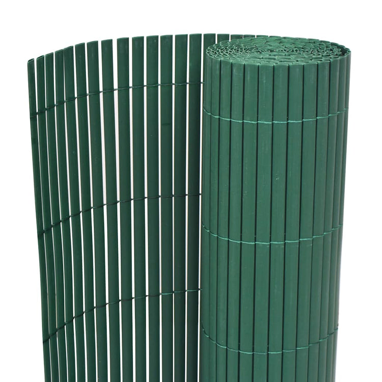 Vidaxl Gartenzäune doppelseitige 90 x 300 cm PVC Grün
