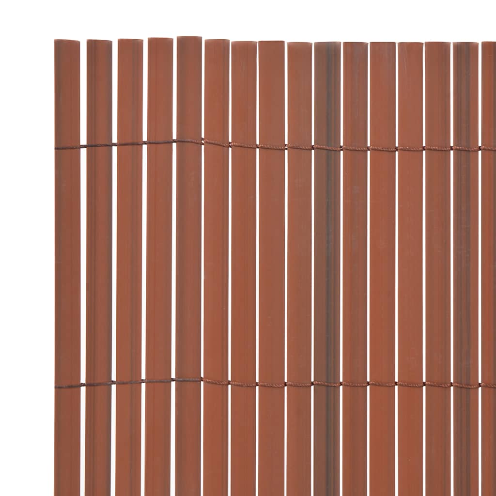 Vidaxl Gartenzäune doppelte 90 x 300 cm PVC Braun