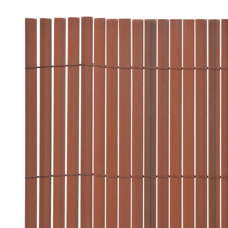 Vidaxl Gartenzäune doppelte 90 x 300 cm PVC Braun