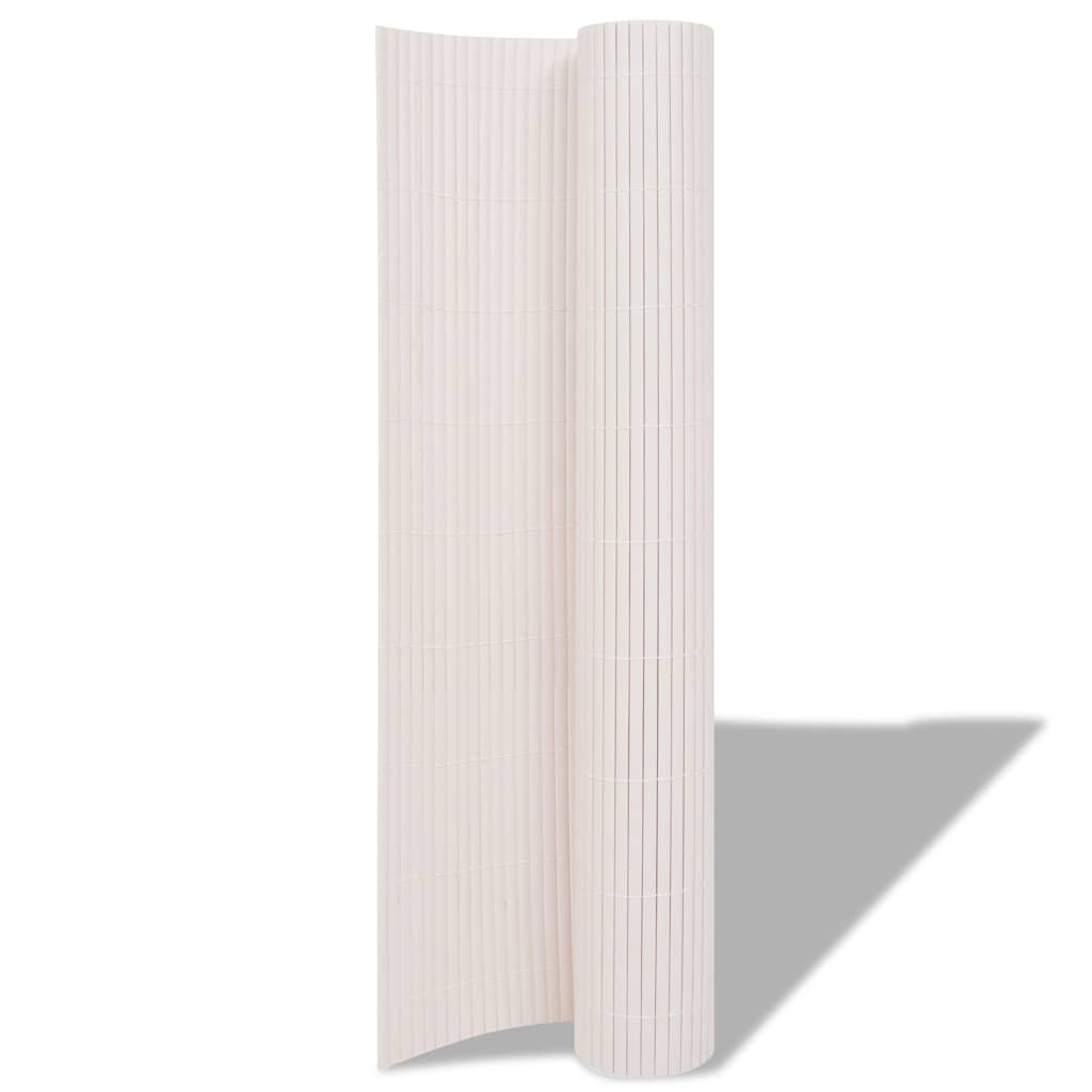 Vidaxl Gartenzäune doppelte 90 x 500 cm Weiß