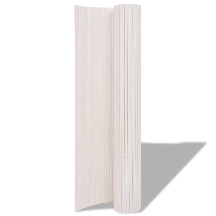 Vidaxl Gartenzäune doppelte 90 x 500 cm Weiß