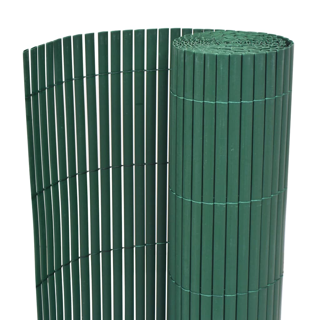 Vidaxl Gartenzäune doppelte 90 x 500 cm PVC Grün