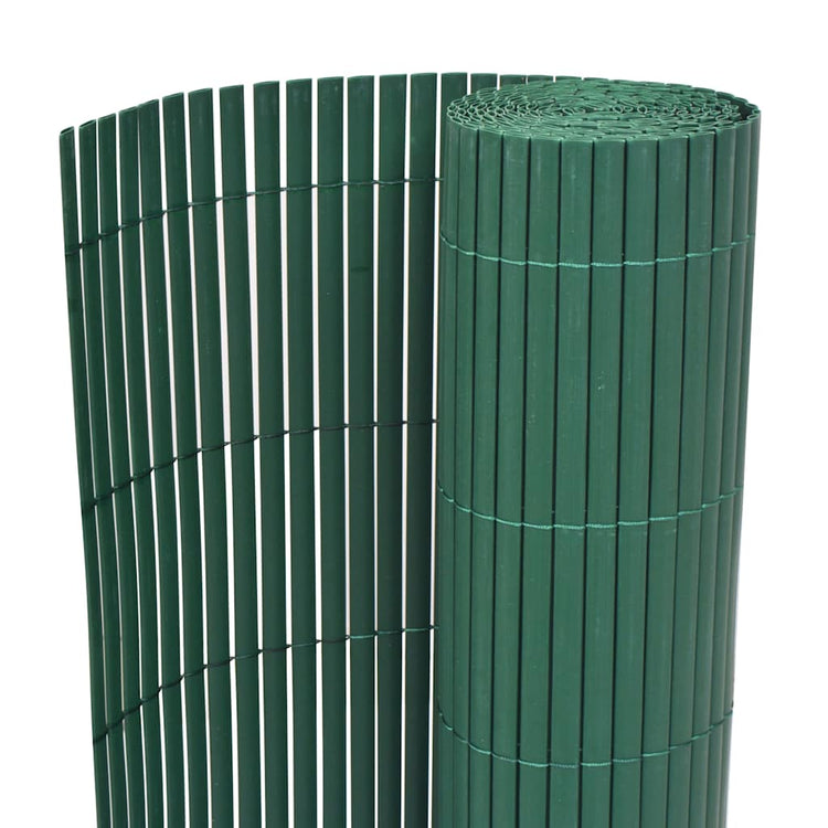 Vidaxl Gartenzäune doppelte 90 x 500 cm PVC Grün