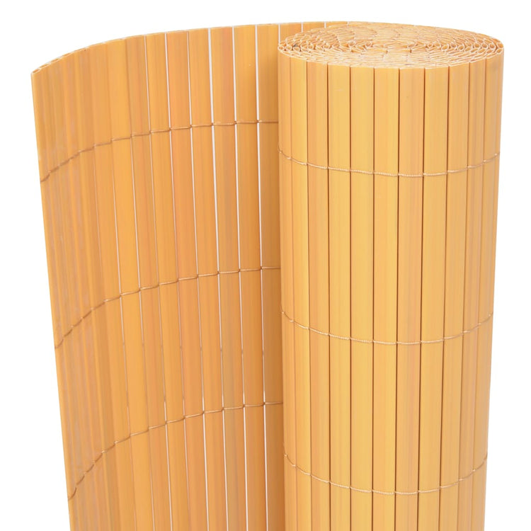 Vidaxl Gartenzäune doppelte 90 x 500 cm PVC Gelb