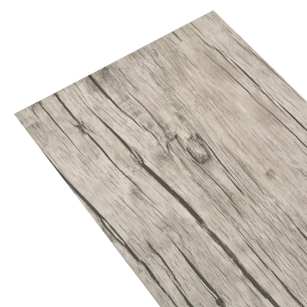 VIDAXL-Dielen nicht selbst adhäsiv 5,26 m² 2 mm PVC gewaschene Eiche