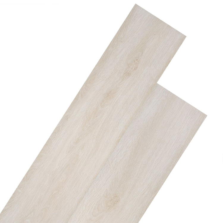 VIDAXL-Dielen nicht selbst adhäsiv 5,26 m² 2 mm PVC weiße Eichefarbe