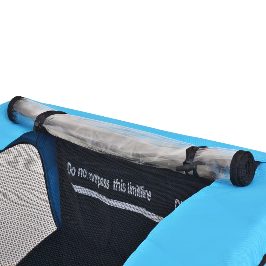 Vidaxl Fahrradanhänger 30 kg grau und blau