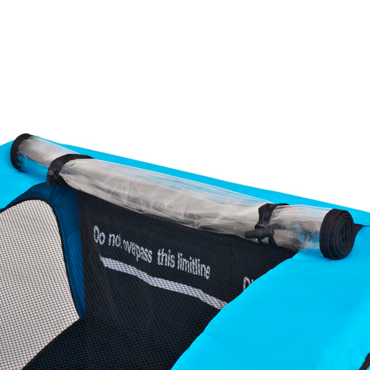 Vidaxl Fahrradanhänger 30 kg grau und blau