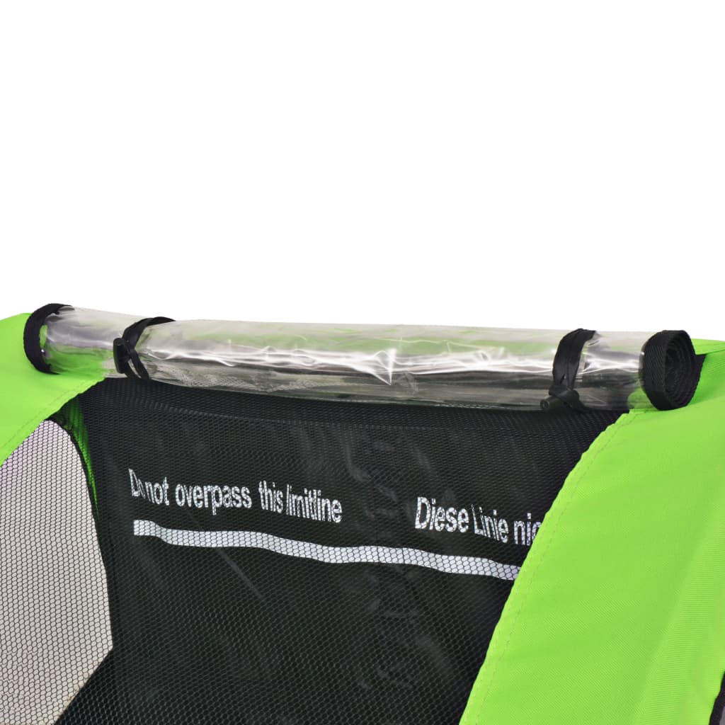 Vidaxl Fahrradanhänger 30 kg grau und grün