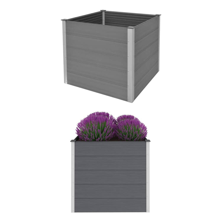VIDAXL -Planungsbox mit 100x100x91 cm HKC Grey erhöht