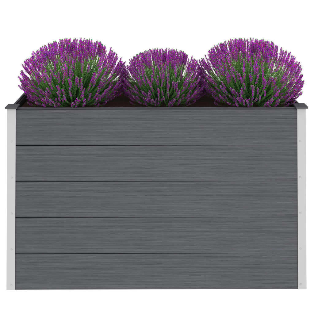 VIDAXL -Pflanzer erhöht 150 x 50 x 91 cm HKC Grau
