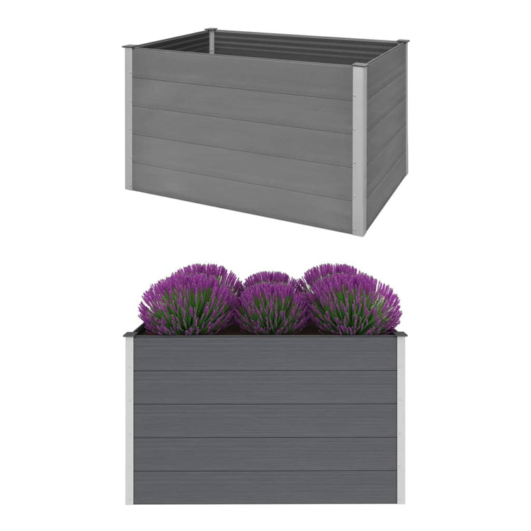 VIDAXL -Pflanzer erhöht 150x100x91 cm HKC Grey