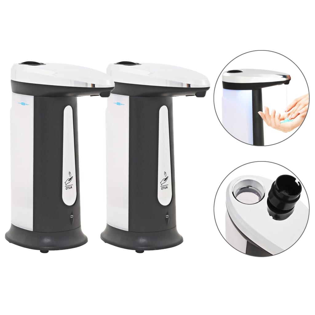 VIDAXL Automatische Seifenspender Infrarotsensor 800 ml 2 PCs