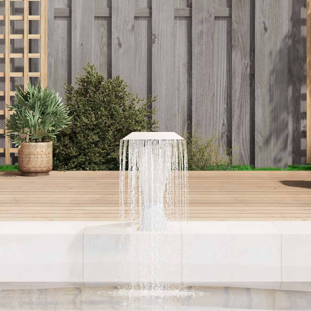 Vidaxl Schwimmbadbrunnen 64x30x52 cm Edelstahl Silberfarbe