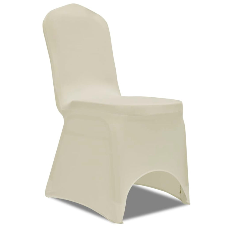 Vidaxl -Sitzabdeckungen Stretch Crème 100 Sts