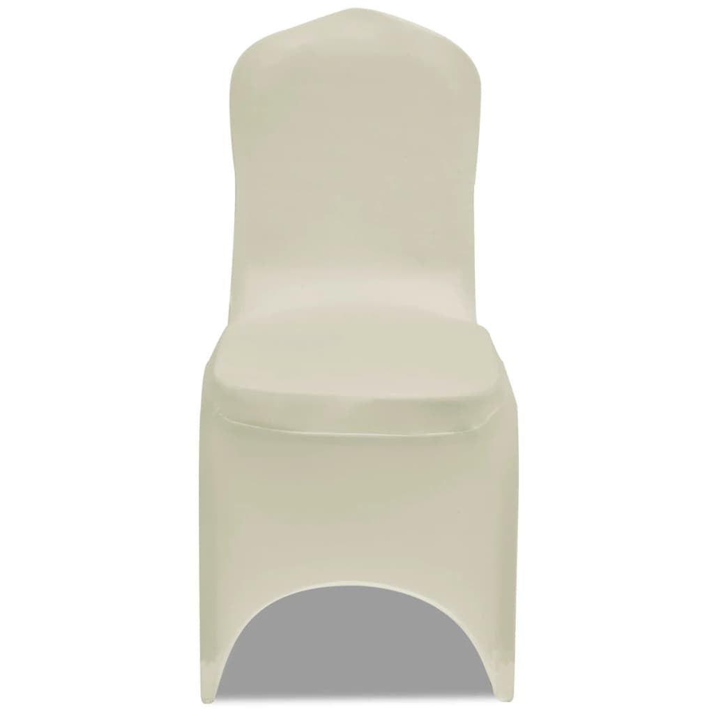 Vidaxl -Sitzabdeckungen Stretch Crème 100 Sts