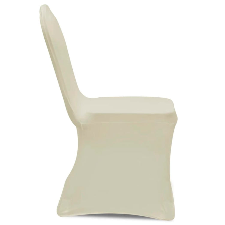 Vidaxl -Sitzabdeckungen Stretch Crème 100 Sts