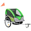 Vidaxl-Fahrradanhänger und Kinderwagen 2-in-1 grün und grau