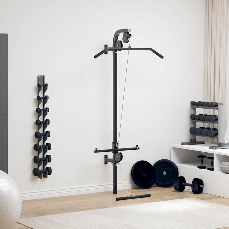 Vidaxl Home Fitness mit 2 Riemenscheiben Wand montiert