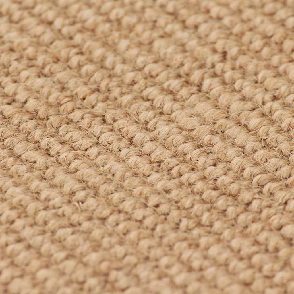 Vidaxl Teppich mit Latex unten 70x130 cm Jute natürlich