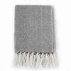 Vidaxl Plaid Fischgräten 125x150 cm Baumwollmarine Blau