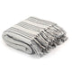 Vidaxl Plaid Streifen 220x250 cm Baumwollgrau und Weiß