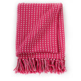 Vidaxl Plaid Quadrate 160x210 cm Baumwollrosa - afbeelding 3