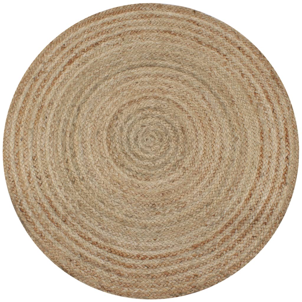 Vidaxl Teppich um 90 cm geflochtene Jute