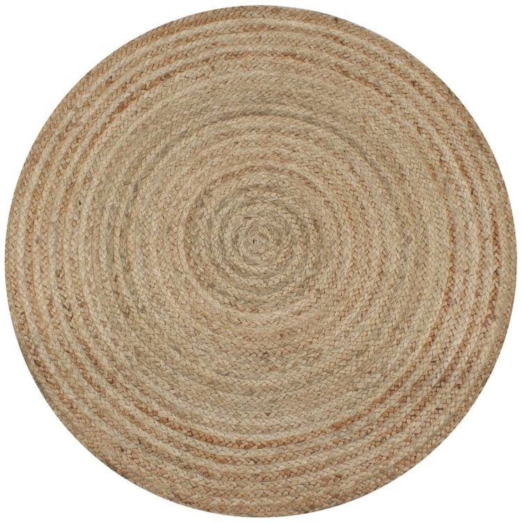 Vidaxl Teppich um 120 cm geflochtene Jute
