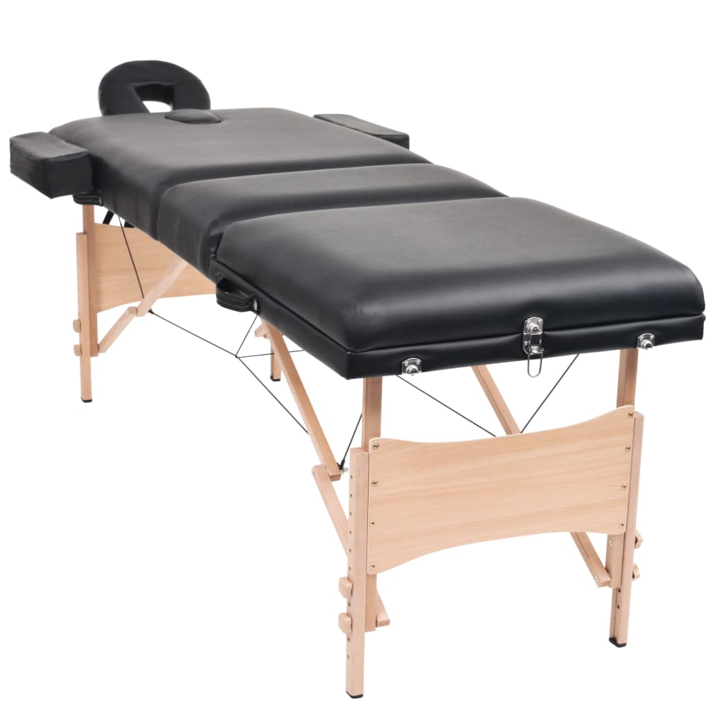 Vidaxl Massage Tabletten Kurbel falten 3 Zonen 10 cm dickes Weiß