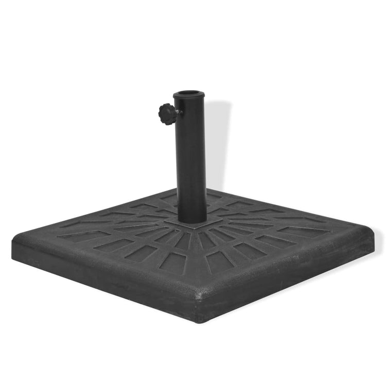Vidaxl Parasol Foot Quadrat 12 kg Harz schwarz