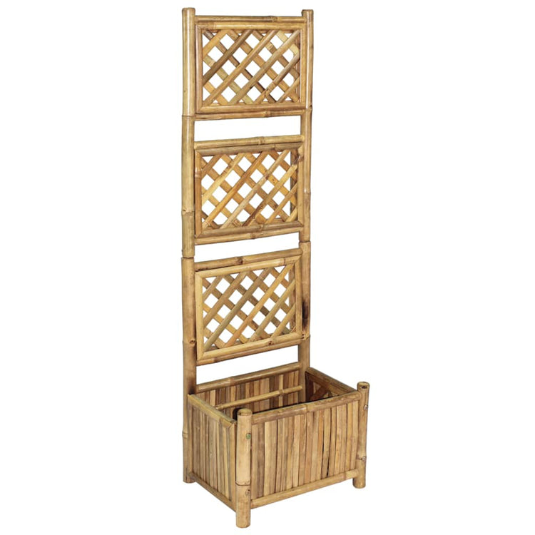 Vidaxl -Pflanzer mit einem Rack 40 cm Bambus angehoben