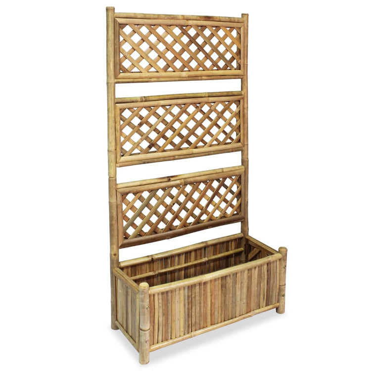 Vidaxl -Pflanzer mit einem Rack 70 cm Bambus angehoben