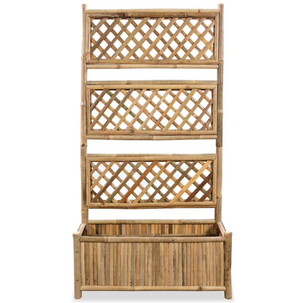 Vidaxl -Pflanzer mit einem Rack 70 cm Bambus angehoben