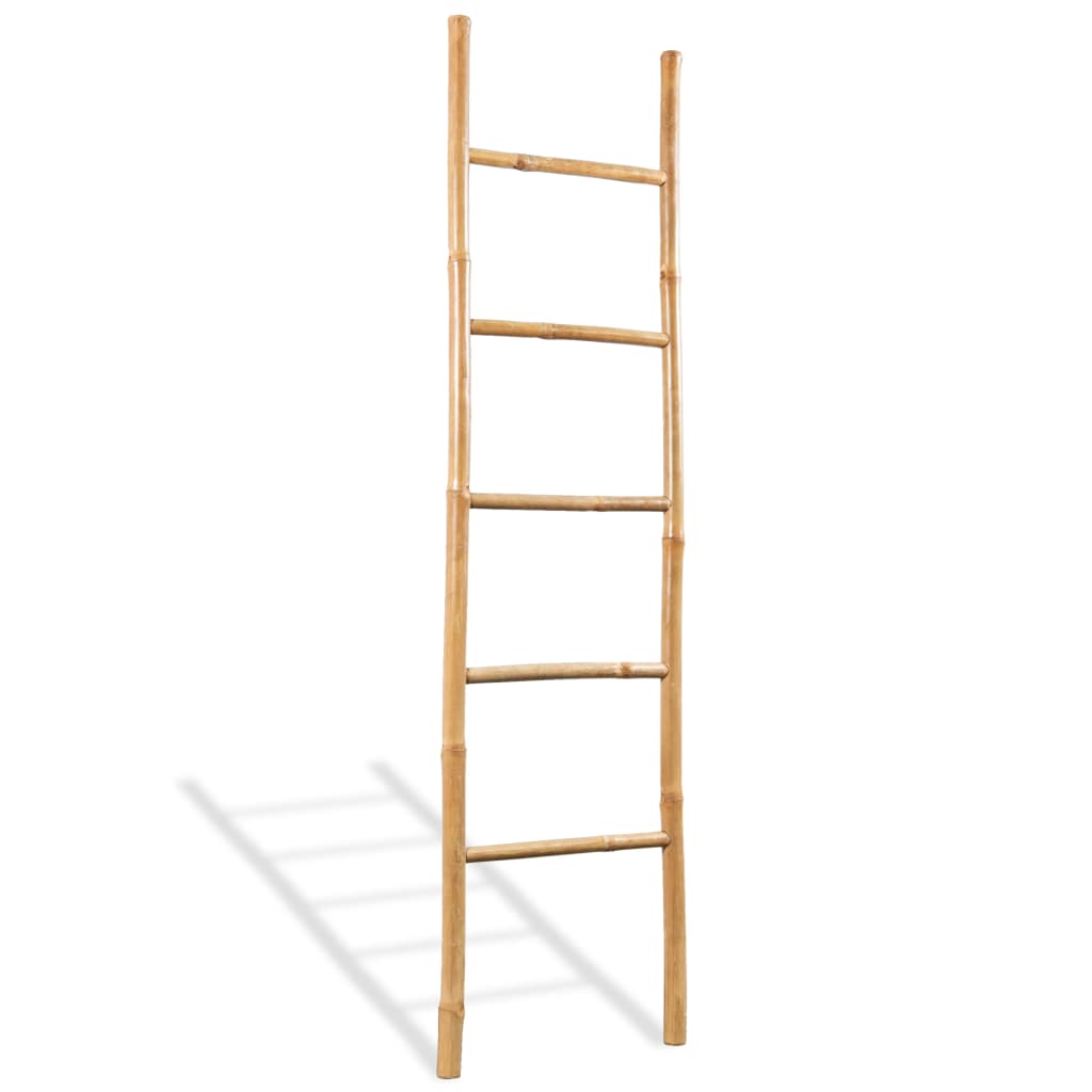 Vidaxl -Handtuchleiter mit 5 Sport 150 cm Bambus