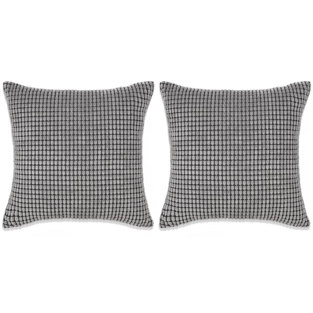 Vidaxl Dekorative Kissenset 45x45 cm Velor Grau 2-Stück