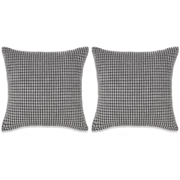 Vidaxl Dekorative Kissenset 45x45 cm Velor Grau 2-Stück
