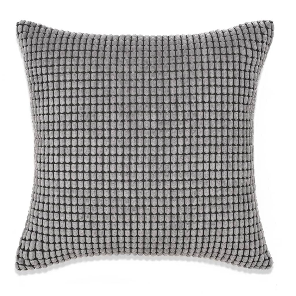 Vidaxl Dekorative Kissenset 45x45 cm Velor Grau 2-Stück