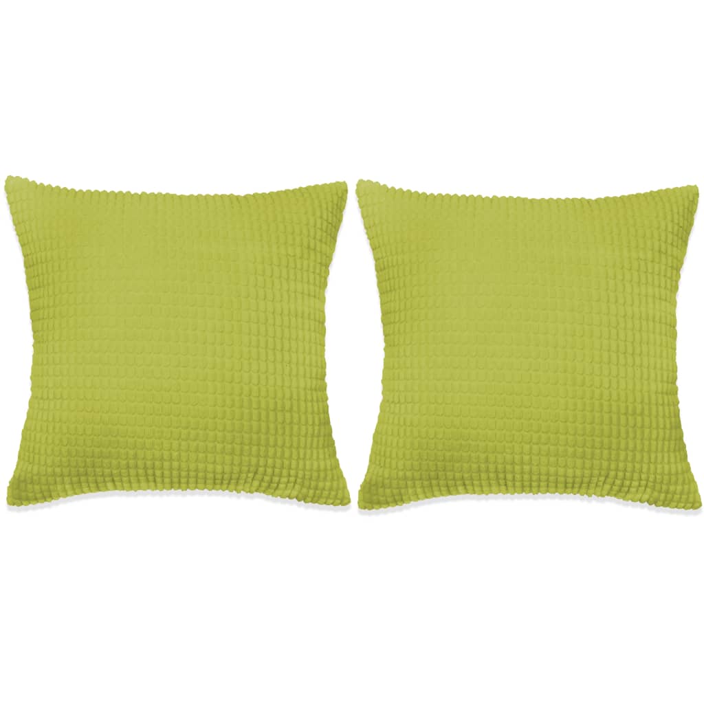 VIDAXL Dekorative Kissenset 60x60 cm Velours Grün 2-Stück
