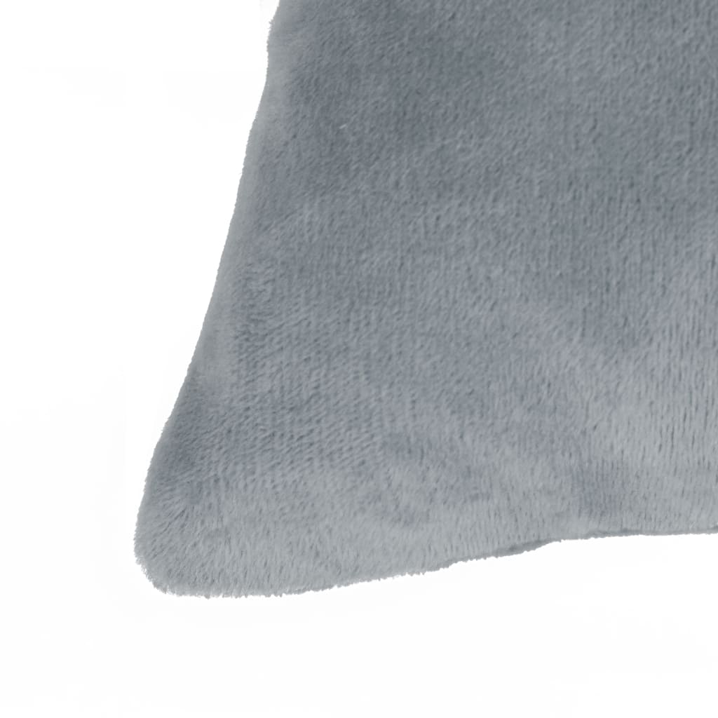 Vidaxl 2-teiliger dekoratives Kissenset 45x45 cm Stoff grau