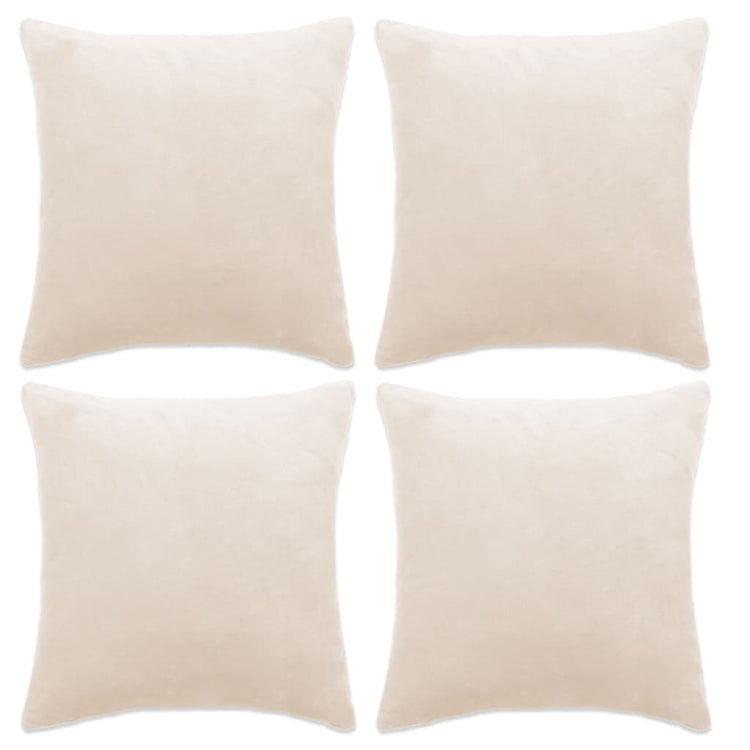 Vidaxl -Kissenbezüge 4 ST 40x40 cm Stoff gebrochen weiß