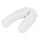 Vidaxl Schwangerschaftskissen J-förmig 54x (36-43) cm weiß