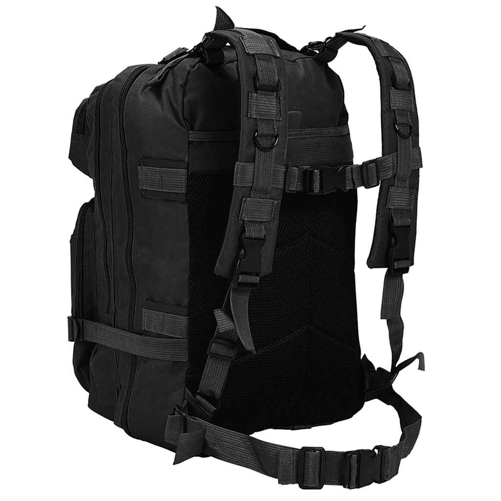 Vidaxl Rucksack Armee Stil 50 l Schwarz
