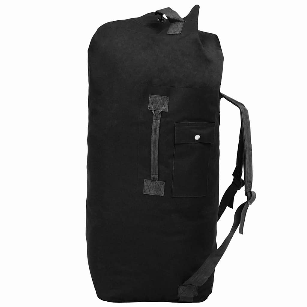 Vidaxl Plunjezak Armee Stil 85 L Schwarz