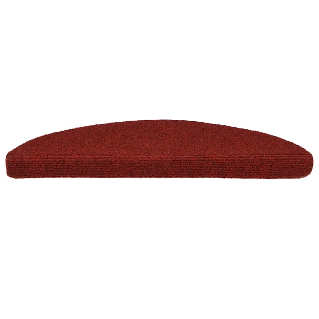 Vidaxl Treppenmatten Selbstadhäsiv 56x17x3 cm Nadel rot 15 STs