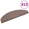 Vidaxl Treppenmatten Selbstadhäsiv 65x21x4 cm Nadel braun 15 STs