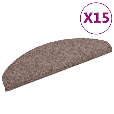 Vidaxl Treppenmatten Selbstadhäsiv 65x21x4 cm Nadel braun 15 STs