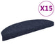 Vidaxl Treppenmatte Selbstklebend 65x21x4 cm Nadel Blau 15-Stück