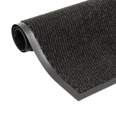 Vidaxl droogloopmat rechteckig getuftet 80x120 cm schwarz
