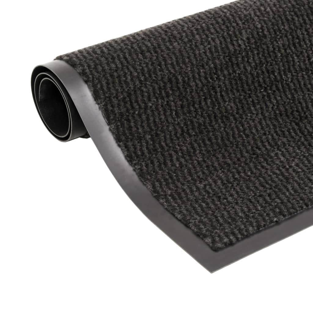 Vidaxl droogloopmat rechteckig getuftet 90x150 cm schwarz